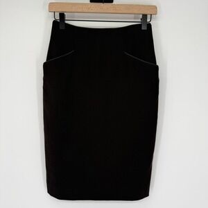 Dana Buchman Black Wool Pencil Skirt | Size 4